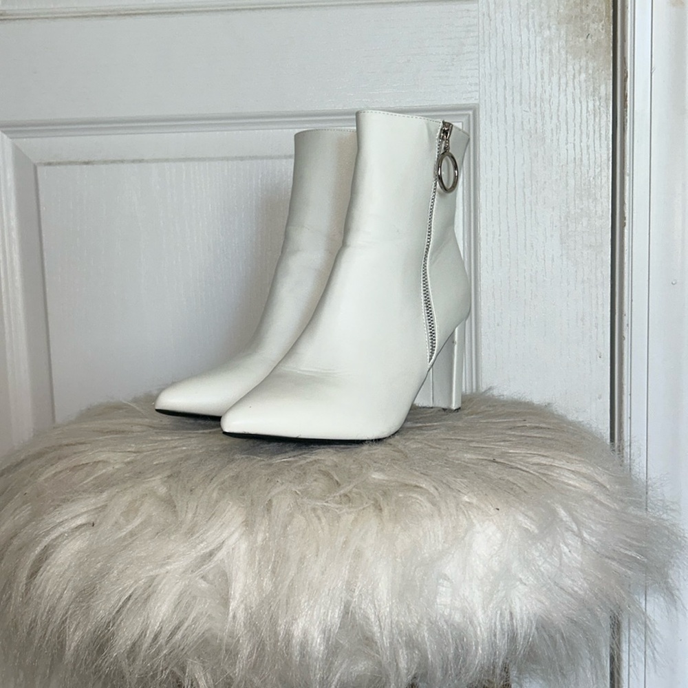 Women's Chunky Heel Ankle Booties Pointed Toe Short Boots